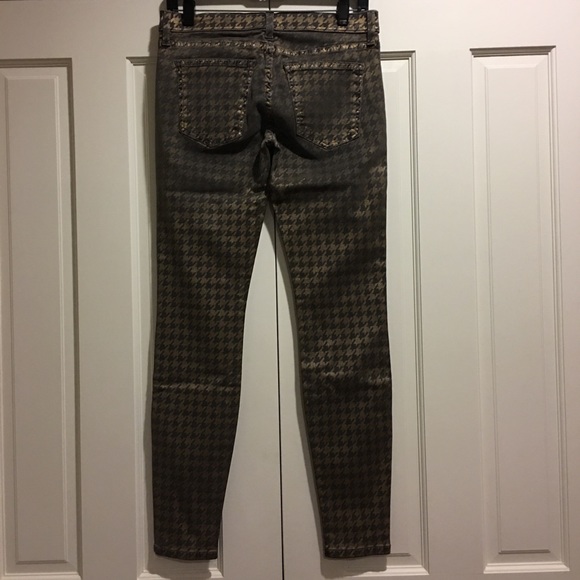 Current Elliott Black & Gold Houndstooth Jeans 28 - Picture 3 of 6
